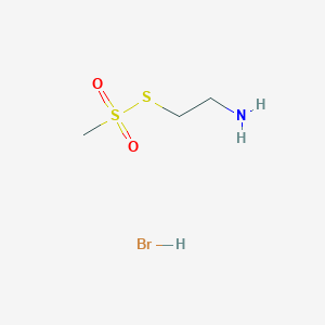 molecular formula C3H10BrNO2S2 B043369 2-氨基乙基甲硫磺酸氢溴酸盐 CAS No. 16599-33-0