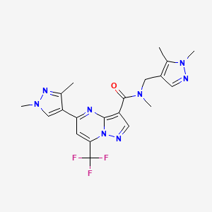 5-(1,3-dimethyl-1H-pyrazol-4-yl)-N-[(1,5-dimethyl-1H-pyrazol-4-yl)methyl]-N-methyl-7-(trifluoromethyl)pyrazolo[1,5-a]pyrimidine-3-carboxamide