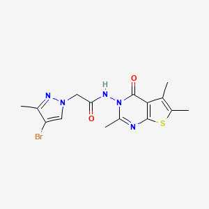 2-(4-BROMO-3-METHYL-1H-PYRAZOL-1-YL)-N-[2,5,6-TRIMETHYL-4-OXOTHIENO[2,3-D]PYRIMIDIN-3(4H)-YL]ACETAMIDE