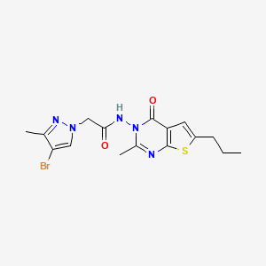 2-(4-BROMO-3-METHYL-1H-PYRAZOL-1-YL)-N-[2-METHYL-4-OXO-6-PROPYLTHIENO[2,3-D]PYRIMIDIN-3(4H)-YL]ACETAMIDE