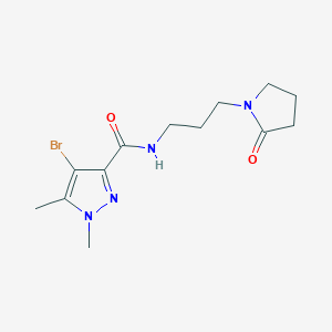 4-bromo-1,5-dimethyl-N-[3-(2-oxo-1-pyrrolidinyl)propyl]-1H-pyrazole-3-carboxamide