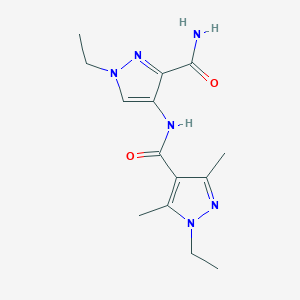 1-ethyl-4-{[(1-ethyl-3,5-dimethyl-1H-pyrazol-4-yl)carbonyl]amino}-1H-pyrazole-3-carboxamide