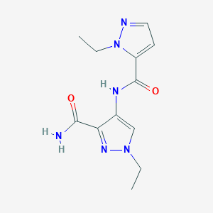 1-ethyl-4-{[(1-ethyl-1H-pyrazol-5-yl)carbonyl]amino}-1H-pyrazole-3-carboxamide