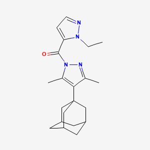 molecular formula C21H28N4O B4337084 [4-(1-ADAMANTYL)-3,5-DIMETHYL-1H-PYRAZOL-1-YL](1-ETHYL-1H-PYRAZOL-5-YL)METHANONE 