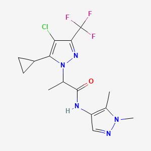 2-[4-chloro-5-cyclopropyl-3-(trifluoromethyl)-1H-pyrazol-1-yl]-N-(1,5-dimethyl-1H-pyrazol-4-yl)propanamide