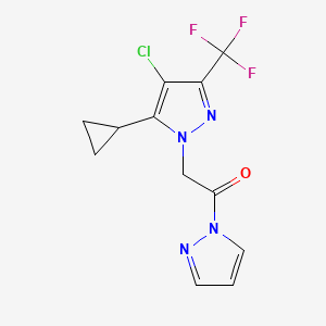 2-[4-CHLORO-5-CYCLOPROPYL-3-(TRIFLUOROMETHYL)-1H-PYRAZOL-1-YL]-1-(1H-PYRAZOL-1-YL)-1-ETHANONE