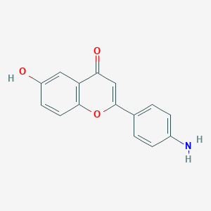 molecular formula C15H11NO3 B043372 Aminogenistein CAS No. 132018-32-7