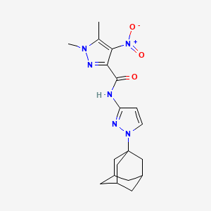 N-[1-(1-adamantyl)-1H-pyrazol-3-yl]-1,5-dimethyl-4-nitro-1H-pyrazole-3-carboxamide