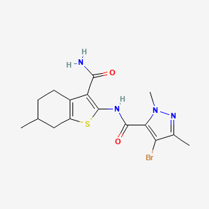 N-[3-(AMINOCARBONYL)-6-METHYL-4,5,6,7-TETRAHYDRO-1-BENZOTHIOPHEN-2-YL]-4-BROMO-1,3-DIMETHYL-1H-PYRAZOLE-5-CARBOXAMIDE