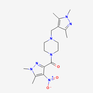 (1,5-DIMETHYL-4-NITRO-1H-PYRAZOL-3-YL){4-[(1,3,5-TRIMETHYL-1H-PYRAZOL-4-YL)METHYL]PIPERAZINO}METHANONE