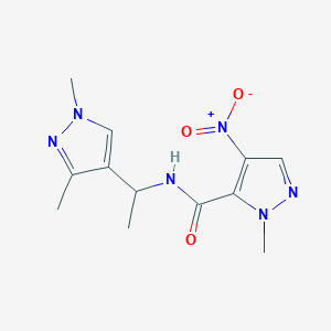 N-[1-(1,3-dimethyl-1H-pyrazol-4-yl)ethyl]-1-methyl-4-nitro-1H-pyrazole-5-carboxamide