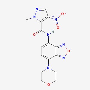 molecular formula C15H15N7O5 B4337361 1-METHYL-N-(7-MORPHOLINO-2,1,3-BENZOXADIAZOL-4-YL)-4-NITRO-1H-PYRAZOLE-5-CARBOXAMIDE 