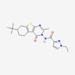 N-[7-(TERT-BUTYL)-2-METHYL-4-OXO-5,6,7,8-TETRAHYDRO[1]BENZOTHIENO[2,3-D]PYRIMIDIN-3(4H)-YL]-1-ETHYL-1H-PYRAZOLE-3-CARBOXAMIDE