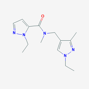 1-ethyl-N-[(1-ethyl-3-methyl-1H-pyrazol-4-yl)methyl]-N-methyl-1H-pyrazole-5-carboxamide