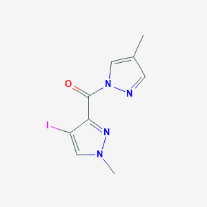 molecular formula C9H9IN4O B4337405 (4-iodo-1-methyl-1H-pyrazol-3-yl)(4-methyl-1H-pyrazol-1-yl)methanone 