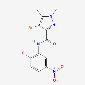 4-bromo-N-(2-fluoro-5-nitrophenyl)-1,5-dimethyl-1H-pyrazole-3-carboxamide