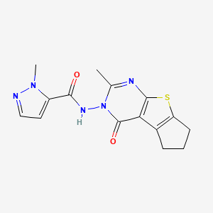 1-METHYL-N-[2-METHYL-4-OXO-6,7-DIHYDRO-4H-CYCLOPENTA[4,5]THIENO[2,3-D]PYRIMIDIN-3(5H)-YL]-1H-PYRAZOLE-5-CARBOXAMIDE