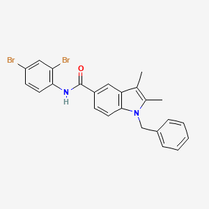 molecular formula C24H20Br2N2O B4337507 1-benzyl-N-(2,4-dibromophenyl)-2,3-dimethyl-1H-indole-5-carboxamide 