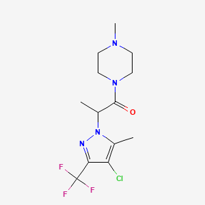 2-[4-CHLORO-5-METHYL-3-(TRIFLUOROMETHYL)-1H-PYRAZOL-1-YL]-1-(4-METHYLPIPERAZINO)-1-PROPANONE