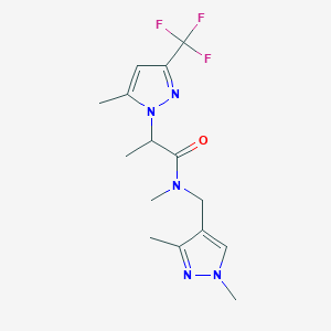 N~1~-[(1,3-DIMETHYL-1H-PYRAZOL-4-YL)METHYL]-N~1~-METHYL-2-[5-METHYL-3-(TRIFLUOROMETHYL)-1H-PYRAZOL-1-YL]PROPANAMIDE