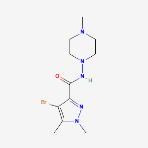 4-BROMO-1,5-DIMETHYL-N-(4-METHYLPIPERAZINO)-1H-PYRAZOLE-3-CARBOXAMIDE