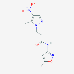 N-(5-methyl-3-isoxazolyl)-3-(5-methyl-4-nitro-1H-pyrazol-1-yl)propanamide