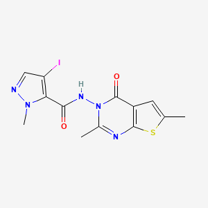 N-(2,6-dimethyl-4-oxothieno[2,3-d]pyrimidin-3(4H)-yl)-4-iodo-1-methyl-1H-pyrazole-5-carboxamide