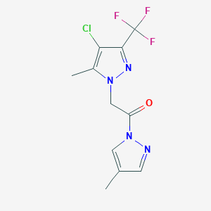 4-chloro-5-methyl-1-[2-(4-methyl-1H-pyrazol-1-yl)-2-oxoethyl]-3-(trifluoromethyl)-1H-pyrazole