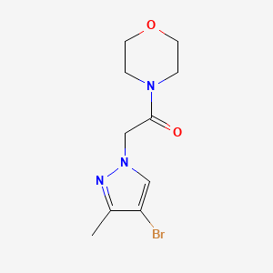 molecular formula C10H14BrN3O2 B4337603 4-[(4-bromo-3-methyl-1H-pyrazol-1-yl)acetyl]morpholine 