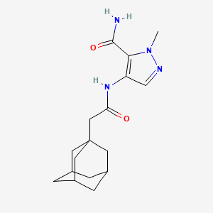 molecular formula C17H24N4O2 B4337613 4-{[2-(1-ADAMANTYL)ACETYL]AMINO}-1-METHYL-1H-PYRAZOLE-5-CARBOXAMIDE 