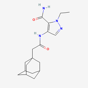 4-{[2-(1-ADAMANTYL)ACETYL]AMINO}-1-ETHYL-1H-PYRAZOLE-5-CARBOXAMIDE