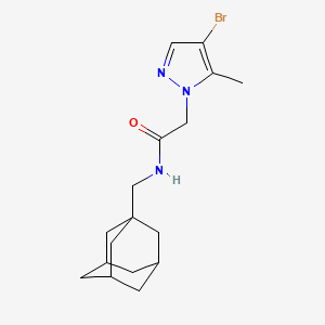 N-(1-adamantylmethyl)-2-(4-bromo-5-methyl-1H-pyrazol-1-yl)acetamide