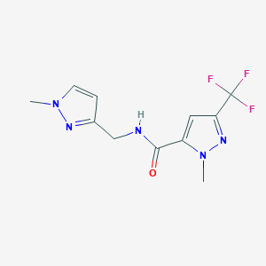 1-methyl-N-[(1-methyl-1H-pyrazol-3-yl)methyl]-3-(trifluoromethyl)-1H-pyrazole-5-carboxamide