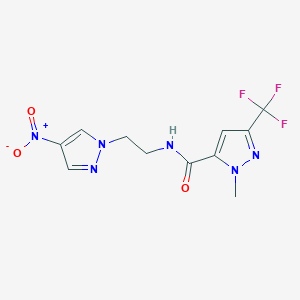 1-methyl-N-[2-(4-nitro-1H-pyrazol-1-yl)ethyl]-3-(trifluoromethyl)-1H-pyrazole-5-carboxamide