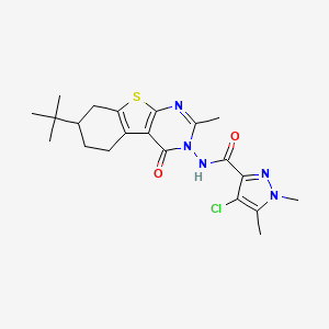 N-(7-tert-butyl-2-methyl-4-oxo-5,6,7,8-tetrahydro[1]benzothieno[2,3-d]pyrimidin-3(4H)-yl)-4-chloro-1,5-dimethyl-1H-pyrazole-3-carboxamide