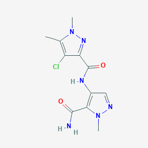 N-[5-(aminocarbonyl)-1-methyl-1H-pyrazol-4-yl]-4-chloro-1,5-dimethyl-1H-pyrazole-3-carboxamide