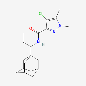 N-[1-(1-adamantyl)propyl]-4-chloro-1,5-dimethyl-1H-pyrazole-3-carboxamide