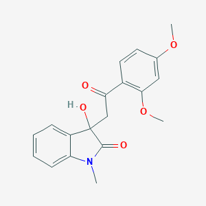 molecular formula C19H19NO5 B433777 3-[2-(2,4-dimethoxyphenyl)-2-oxoethyl]-3-hydroxy-1-methyl-1,3-dihydro-2H-indol-2-one CAS No. 370585-09-4