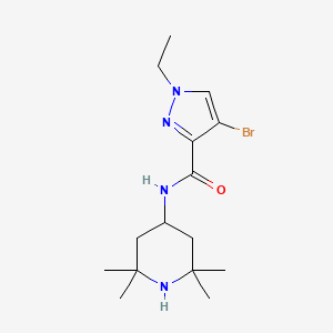 4-BROMO-1-ETHYL-N~3~-(2,2,6,6-TETRAMETHYL-4-PIPERIDYL)-1H-PYRAZOLE-3-CARBOXAMIDE