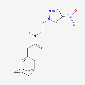 molecular formula C17H24N4O3 B4337814 2-(1-adamantyl)-N-[2-(4-nitro-1H-pyrazol-1-yl)ethyl]acetamide 