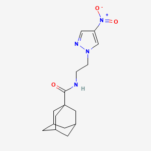 molecular formula C16H22N4O3 B4337836 N-[2-(4-nitro-1H-pyrazol-1-yl)ethyl]-1-adamantanecarboxamide 