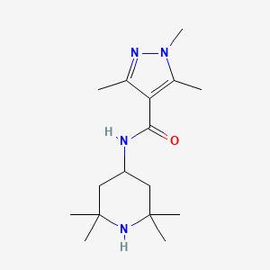 1,3,5-trimethyl-N-(2,2,6,6-tetramethyl-4-piperidinyl)-1H-pyrazole-4-carboxamide