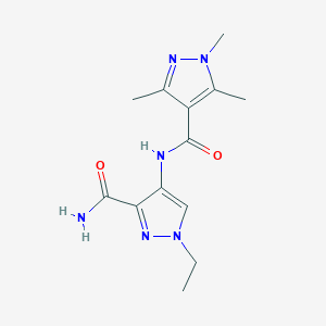 1-ethyl-4-{[(1,3,5-trimethyl-1H-pyrazol-4-yl)carbonyl]amino}-1H-pyrazole-3-carboxamide