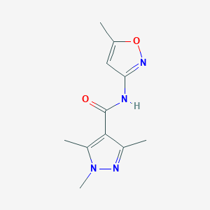 1,3,5-trimethyl-N-(5-methyl-3-isoxazolyl)-1H-pyrazole-4-carboxamide