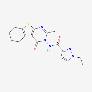 1-ETHYL-N-[2-METHYL-4-OXO-5,6,7,8-TETRAHYDRO[1]BENZOTHIENO[2,3-D]PYRIMIDIN-3(4H)-YL]-1H-PYRAZOLE-3-CARBOXAMIDE