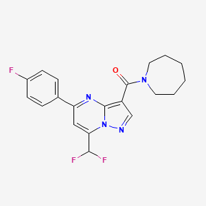 1-AZEPANYL[7-(DIFLUOROMETHYL)-5-(4-FLUOROPHENYL)PYRAZOLO[1,5-A]PYRIMIDIN-3-YL]METHANONE