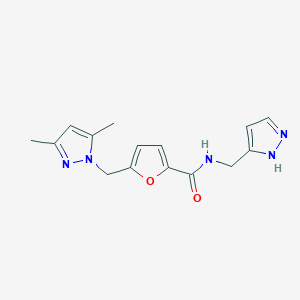 5-[(3,5-dimethyl-1H-pyrazol-1-yl)methyl]-N-(1H-pyrazol-3-ylmethyl)-2-furamide