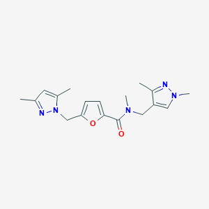 N-[(1,3-dimethyl-1H-pyrazol-4-yl)methyl]-5-[(3,5-dimethyl-1H-pyrazol-1-yl)methyl]-N-methyl-2-furamide