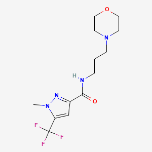 molecular formula C13H19F3N4O2 B4337933 1-methyl-N-[3-(4-morpholinyl)propyl]-5-(trifluoromethyl)-1H-pyrazole-3-carboxamide 