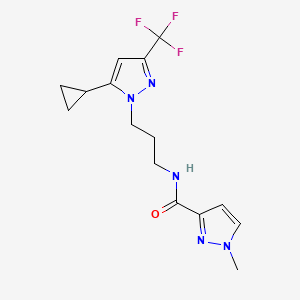 N-{3-[5-cyclopropyl-3-(trifluoromethyl)-1H-pyrazol-1-yl]propyl}-1-methyl-1H-pyrazole-3-carboxamide